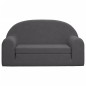 vidaXL Sofá cama de niños 2 plazas felpa suave gris antracita vidaXL Sofá cama de niños 2 plazas felpa suave gris antracita
