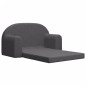 vidaXL Sofá cama de niños 2 plazas felpa suave gris antracita vidaXL Sofá cama de niños 2 plazas felpa suave gris antracita