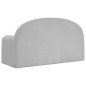 vidaXL Sofá para niños de 2 plazas felpa suave gris claro vidaXL Sofá para niños de 2 plazas felpa suave gris claro