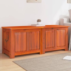 vidaXL Baúl de almacenamiento con tapa madera maciza de acacia marrón