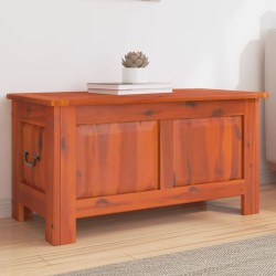 vidaXL Baúl de almacenamiento con tapa madera maciza de acacia marrón