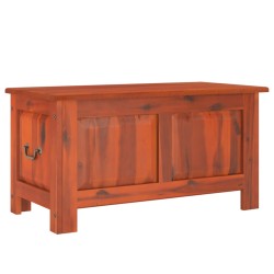 vidaXL Baúl de almacenamiento con tapa madera maciza de acacia marrón