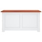 vidaXL Baúl de almacenaje con tapa madera de acacia marrón y blanco