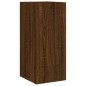 vidaXL Muebles TV pared con LED 4 pzas madera ingeniería marrón roble