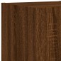 vidaXL Muebles TV pared con LED 4 pzas madera ingeniería marrón roble