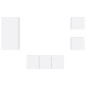 vidaXL Muebles de TV de pared con LED 5 pzas madera ingeniería blanco