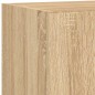 vidaXL Muebles TV pared con LED 5 pzas madera ingeniería roble Sonoma