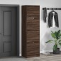vidaXL Mueble zapatero 4 cajones abatibles marrón roble 60x42x204 cm vidaXL Mueble zapatero 4 cajones abatibles marrón roble 60x42x204 cm