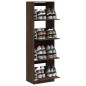 vidaXL Mueble zapatero 4 cajones abatibles marrón roble 60x42x204 cm vidaXL Mueble zapatero 4 cajones abatibles marrón roble 60x42x204 cm