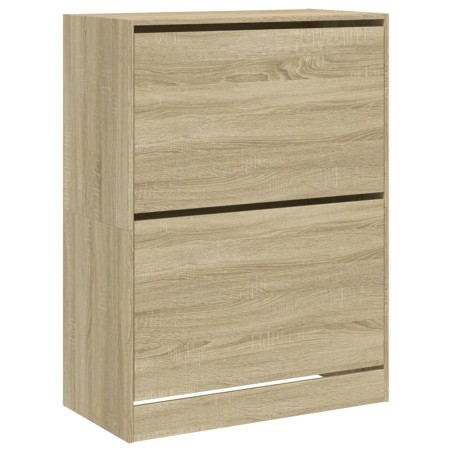 vidaXL Mueble zapatero 2 cajones abatibles roble Sonoma 80x42x108 cm