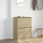 vidaXL Mueble zapatero 2 cajones abatibles roble Sonoma 80x42x108 cm vidaXL Mueble zapatero 2 cajones abatibles roble Sonoma 80x42x108 cm