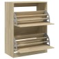 vidaXL Mueble zapatero 2 cajones abatibles roble Sonoma 80x42x108 cm vidaXL Mueble zapatero 2 cajones abatibles roble Sonoma 80x42x108 cm