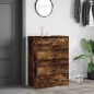 vidaXL Mueble zapatero 2 cajones abatibles roble ahumado 80x42x108 cm vidaXL Mueble zapatero 2 cajones abatibles roble ahumado 80x42x108 cm