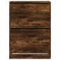 vidaXL Mueble zapatero 2 cajones abatibles roble ahumado 80x42x108 cm vidaXL Mueble zapatero 2 cajones abatibles roble ahumado 80x42x108 cm
