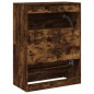 vidaXL Mueble zapatero 2 cajones abatibles roble ahumado 80x42x108 cm vidaXL Mueble zapatero 2 cajones abatibles roble ahumado 80x42x108 cm