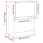 vidaXL Mueble zapatero 2 cajones abatibles roble ahumado 80x42x108 cm vidaXL Mueble zapatero 2 cajones abatibles roble ahumado 80x42x108 cm