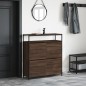 vidaXL Mueble zapatero 4 cajones abatibles marrón roble 100x34x112 cm vidaXL Mueble zapatero 4 cajones abatibles marrón roble 100x34x112 cm