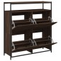 vidaXL Mueble zapatero 4 cajones abatibles marrón roble 100x34x112 cm vidaXL Mueble zapatero 4 cajones abatibles marrón roble 100x34x112 cm