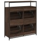 vidaXL Mueble zapatero 4 cajones abatibles marrón roble 100x34x112 cm vidaXL Mueble zapatero 4 cajones abatibles marrón roble 100x34x112 cm