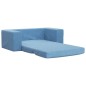 vidaXL Sofá cama de niños 2 plazas felpa suave azul vidaXL Sofá cama de niños 2 plazas felpa suave azul