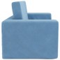 vidaXL Sofá cama de niños 2 plazas felpa suave azul vidaXL Sofá cama de niños 2 plazas felpa suave azul