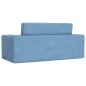vidaXL Sofá cama de niños 2 plazas felpa suave azul vidaXL Sofá cama de niños 2 plazas felpa suave azul