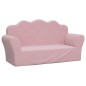 vidaXL Sofá para niños de 2 plazas felpa suave rosa vidaXL Sofá para niños de 2 plazas felpa suave rosa