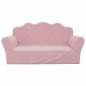 vidaXL Sofá para niños de 2 plazas felpa suave rosa vidaXL Sofá para niños de 2 plazas felpa suave rosa