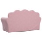 vidaXL Sofá para niños de 2 plazas felpa suave rosa vidaXL Sofá para niños de 2 plazas felpa suave rosa