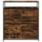 vidaXL Mueble zapatero 4 cajones abatibles roble ahumado 100x34x112 cm vidaXL Mueble zapatero 4 cajones abatibles roble ahumado 100x34x112 cm