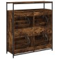 vidaXL Mueble zapatero 4 cajones abatibles roble ahumado 100x34x112 cm vidaXL Mueble zapatero 4 cajones abatibles roble ahumado 100x34x112 cm