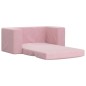 vidaXL Sofá cama para niños de 2 plazas felpa suave rosa vidaXL Sofá cama para niños de 2 plazas felpa suave rosa