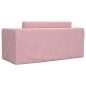 vidaXL Sofá cama para niños de 2 plazas felpa suave rosa vidaXL Sofá cama para niños de 2 plazas felpa suave rosa