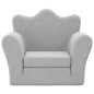 vidaXL Sofá cama infantil felpa suave gris claro vidaXL Sofá cama infantil felpa suave gris claro