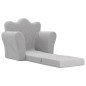 vidaXL Sofá cama infantil felpa suave gris claro vidaXL Sofá cama infantil felpa suave gris claro