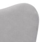 vidaXL Sofá cama infantil felpa suave gris claro vidaXL Sofá cama infantil felpa suave gris claro
