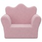 vidaXL Sofá para niños felpa suave rosa vidaXL Sofá para niños felpa suave rosa
