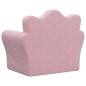 vidaXL Sofá para niños felpa suave rosa vidaXL Sofá para niños felpa suave rosa