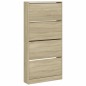 vidaXL Mueble zapatero 4 cajones abatibles roble Sonoma 80x21x163,5 cm vidaXL Mueble zapatero 4 cajones abatibles roble Sonoma 80x21x163,5 cm