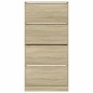 vidaXL Mueble zapatero 4 cajones abatibles roble Sonoma 80x21x163,5 cm vidaXL Mueble zapatero 4 cajones abatibles roble Sonoma 80x21x163,5 cm