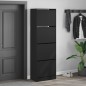 vidaXL Mueble zapatero con 4 cajones abatibles negro 60x34x187,5 cm vidaXL Mueble zapatero con 4 cajones abatibles negro 60x34x187,5 cm
