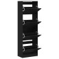 vidaXL Mueble zapatero con 4 cajones abatibles negro 60x34x187,5 cm vidaXL Mueble zapatero con 4 cajones abatibles negro 60x34x187,5 cm