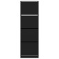 vidaXL Mueble zapatero con 4 cajones abatibles negro 60x34x187,5 cm vidaXL Mueble zapatero con 4 cajones abatibles negro 60x34x187,5 cm