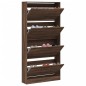 vidaXL Mueble zapatero 4 cajones abatibles marrón roble 80x21x163,5 cm vidaXL Mueble zapatero 4 cajones abatibles marrón roble 80x21x163,5 cm