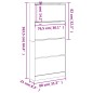 vidaXL Mueble zapatero 4 cajones abatibles marrón roble 80x21x163,5 cm vidaXL Mueble zapatero 4 cajones abatibles marrón roble 80x21x163,5 cm
