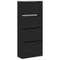 vidaXL Mueble zapatero con 4 cajones abatibles negro 80x34x187,5 cm vidaXL Mueble zapatero con 4 cajones abatibles negro 80x34x187,5 cm