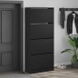 vidaXL Mueble zapatero con 4 cajones abatibles negro 80x34x187,5 cm vidaXL Mueble zapatero con 4 cajones abatibles negro 80x34x187,5 cm