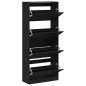 vidaXL Mueble zapatero con 4 cajones abatibles negro 80x34x187,5 cm vidaXL Mueble zapatero con 4 cajones abatibles negro 80x34x187,5 cm