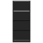 vidaXL Mueble zapatero con 4 cajones abatibles negro 80x34x187,5 cm vidaXL Mueble zapatero con 4 cajones abatibles negro 80x34x187,5 cm