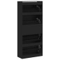 vidaXL Mueble zapatero con 4 cajones abatibles negro 80x34x187,5 cm vidaXL Mueble zapatero con 4 cajones abatibles negro 80x34x187,5 cm
